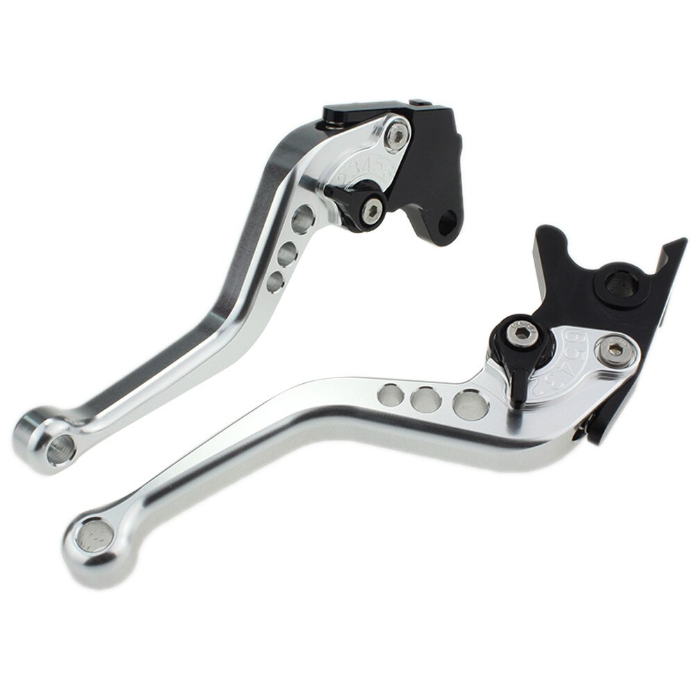 För zongshen cyclone  rx3s rx4 cnc motorcykel broms kopplingsspak aluminium justerbar broms spak kopplingshandtag: Kort silver