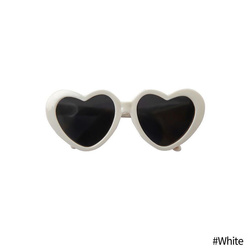 10 Pcs Lovely Heart Shape Pet Cat Glasses Eye-Wear