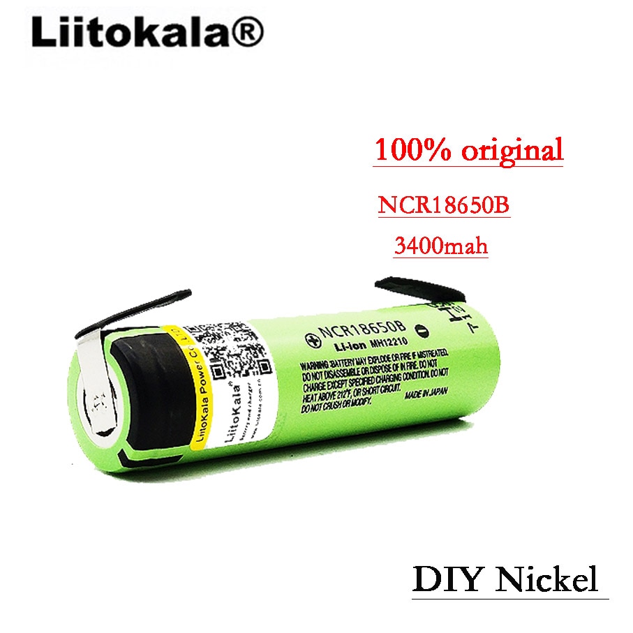 Originele NCR18650B 3.7 V 3400 Mah 18650 Lithium Oplaadbare Batterij Lassen Nikkel Vel Batterijen