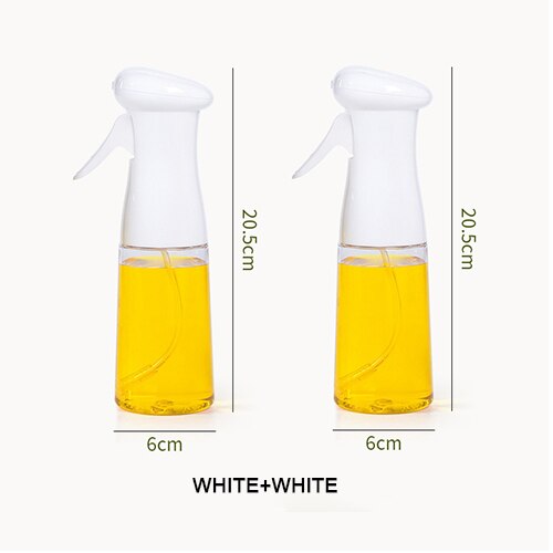 Koken Olie Spuit Olijfolie Fles Barbecue Spray Fles Salade Voor Bakken Braden 210Ml Kruiden Keuken Koken Gereedschap: 2PCS-White