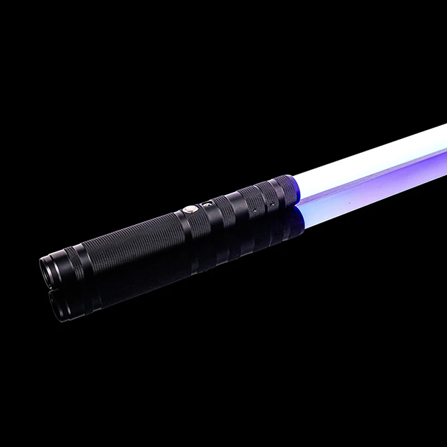 Metal Handle Lightsaber - RGB 16-Color - FX Dueling - Rechargeable Lithium Battery: Red