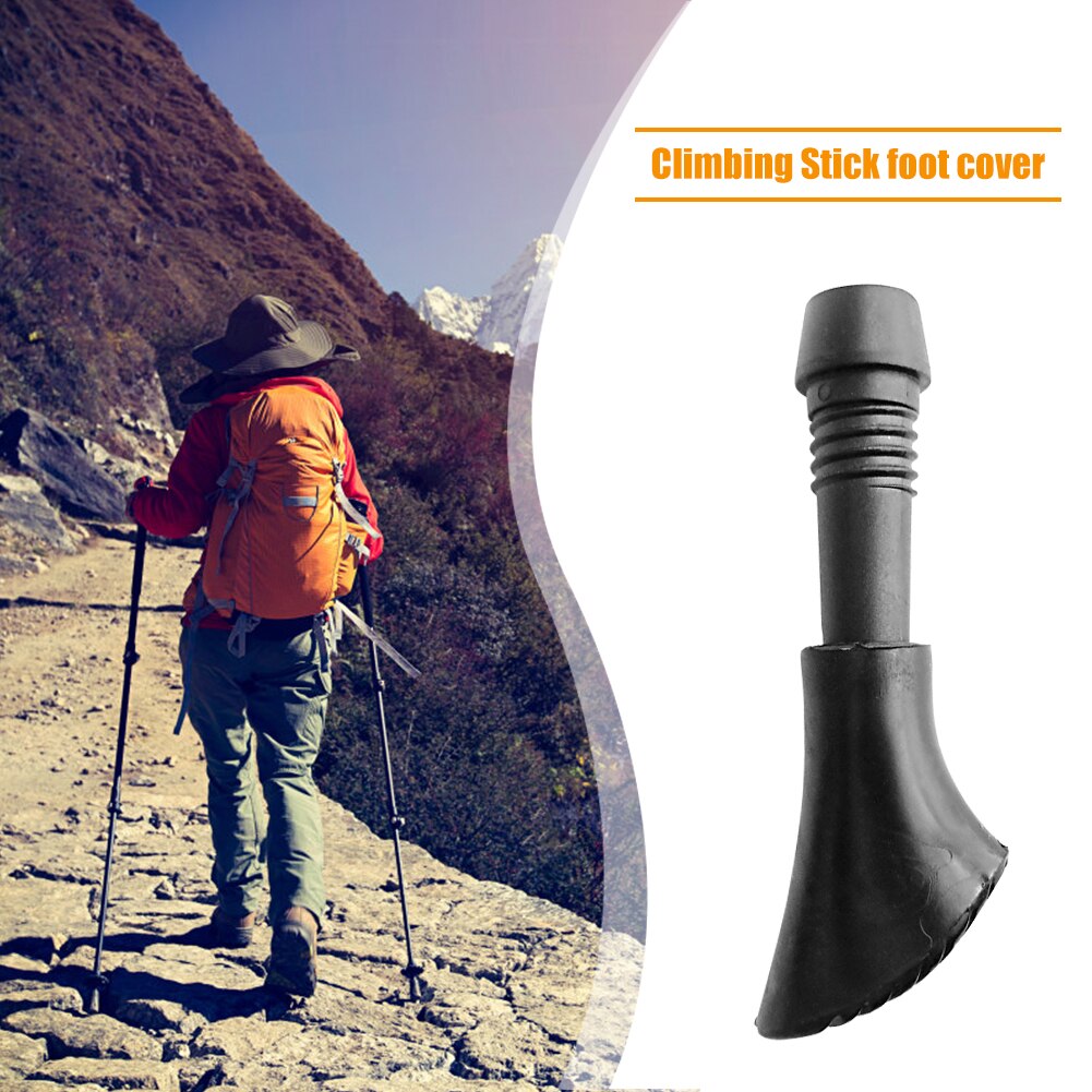 10pcs Anti-slip Trekking Pole Tip Protector Portable PVC Climbing Hiking Walking Stick Cover Pads