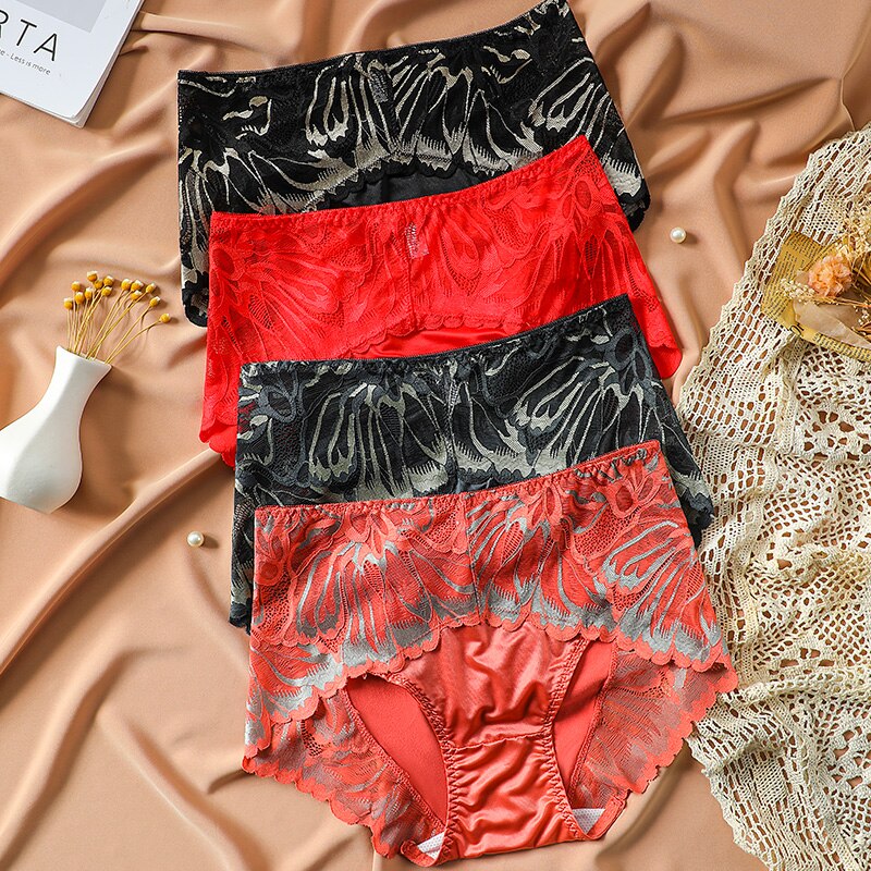 Sexy Lace Panties Women Underwear High Waist Body Slimming Nylon Panty Ladies Lingerie Female Seamless Grils Briefs Underpants