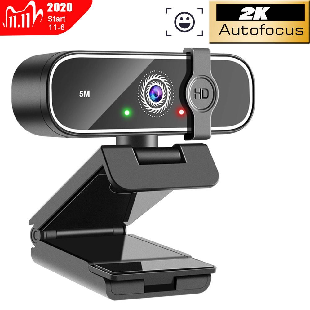 2K Webcam Mini Computer Pc Webcamera Met Microfoon Draaibare Camera 'S Voor Live-uitzending Video Bellen Conferentie Met Stand