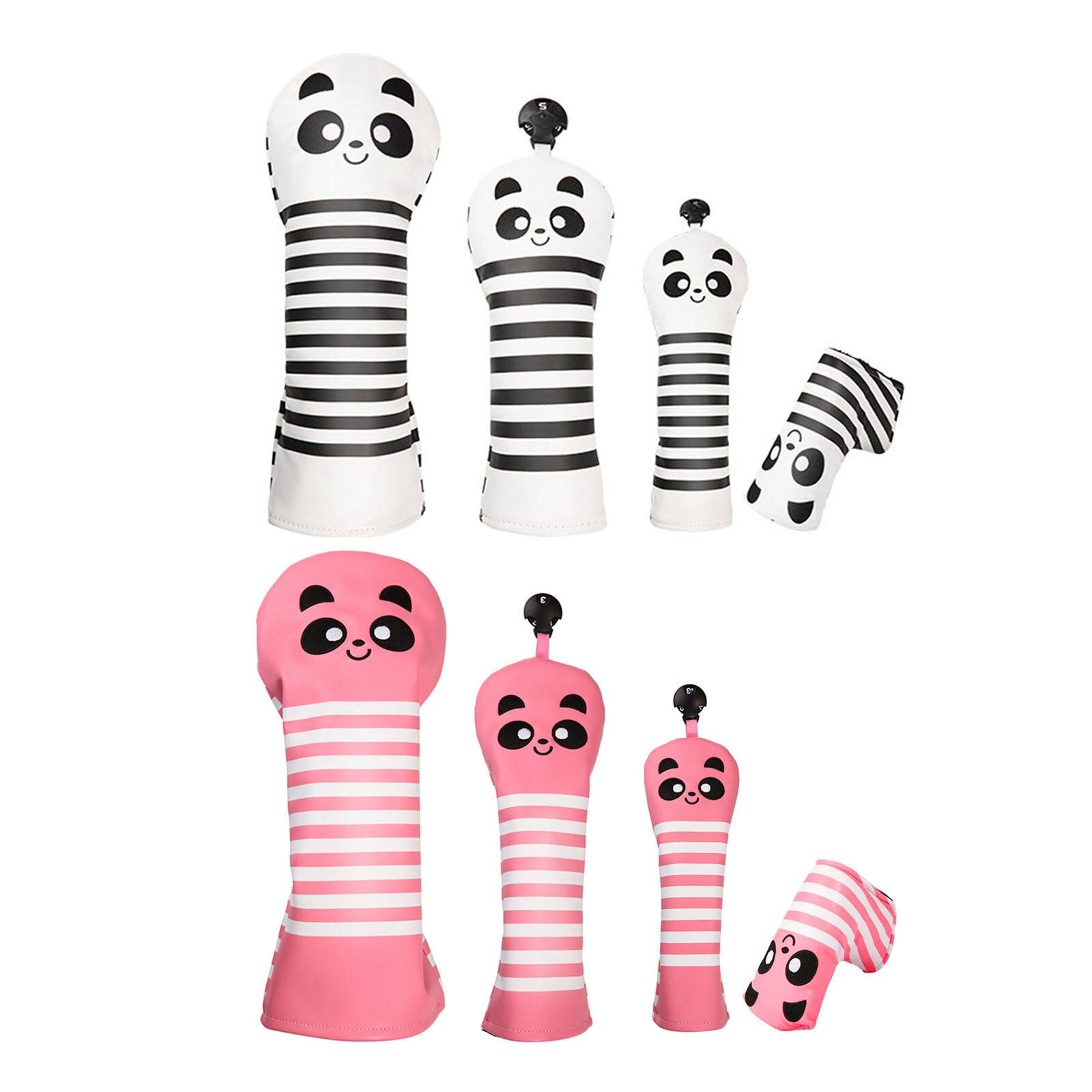 1PC Karikatur Stil PU Schutz Passt Universal- Treiber Leder Stil Golf Holz Kopf Abdeckung Golf Kopf Abdeckung Putter Fahrrinne holz