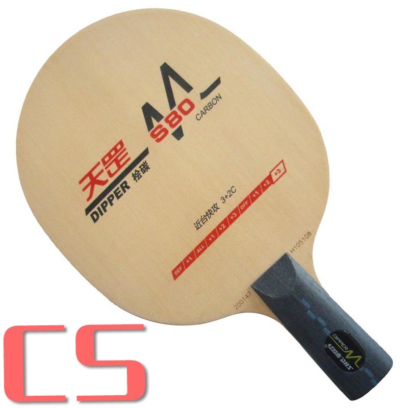 Dhs dipper dm. s80 fora + + + 3 + 2c ténis de mesa ping pong lâmina novo: CS  short handle