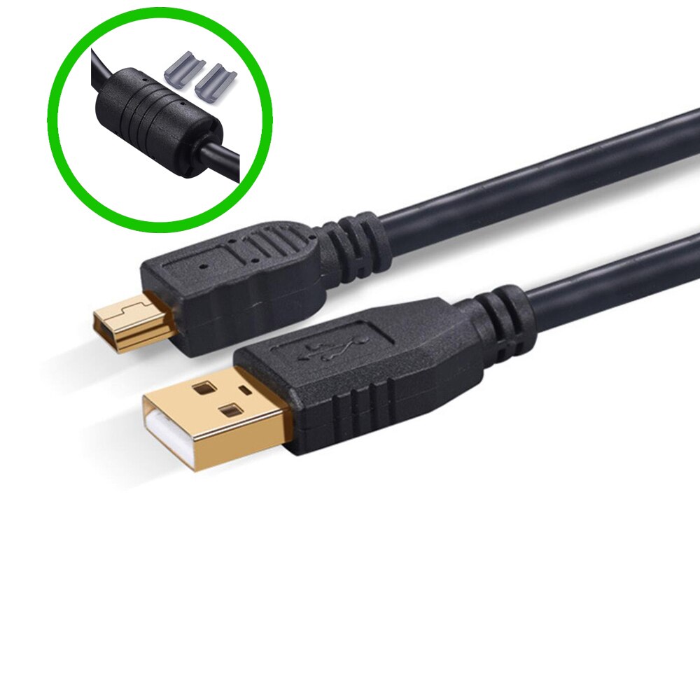 USB Mini USB cable 5M 3M Mini USB data sync charging cable Mini-B 5-pin for MP3 MP4 GPS TI-84 Plus USB charger cable with magnet