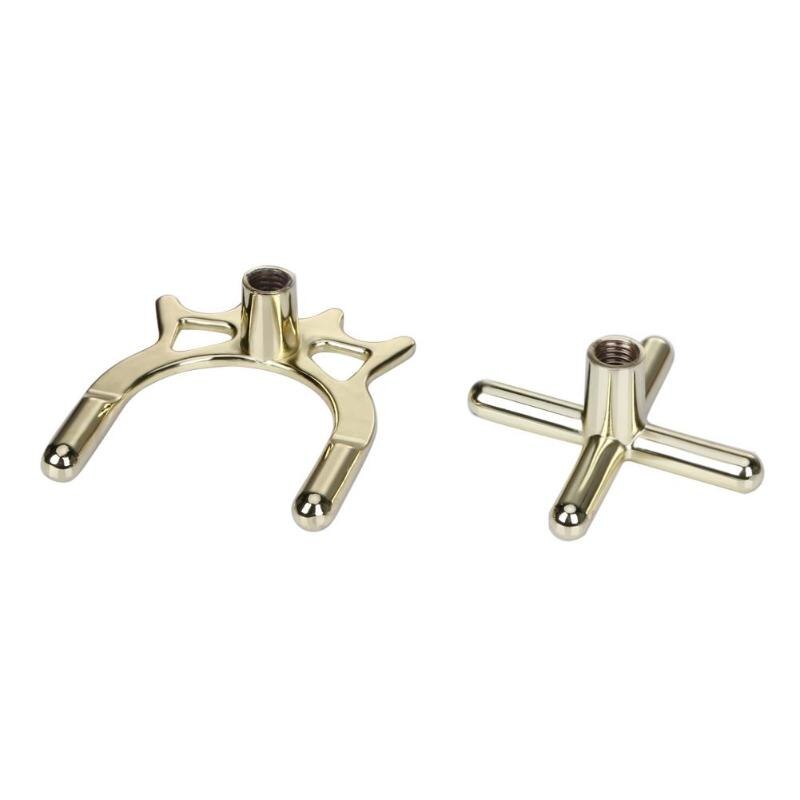 2pc latón puente cabeza taco de billar palo estructura Polo para Snooker billar Bola 9 Snooker & billar accesorios de