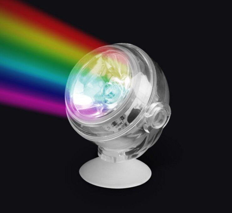 Aquarium Amphibious Submersible Mini LED Spotlight Adjustable Direction Mulyi Color Lamp Light With Suction Clip: colorful