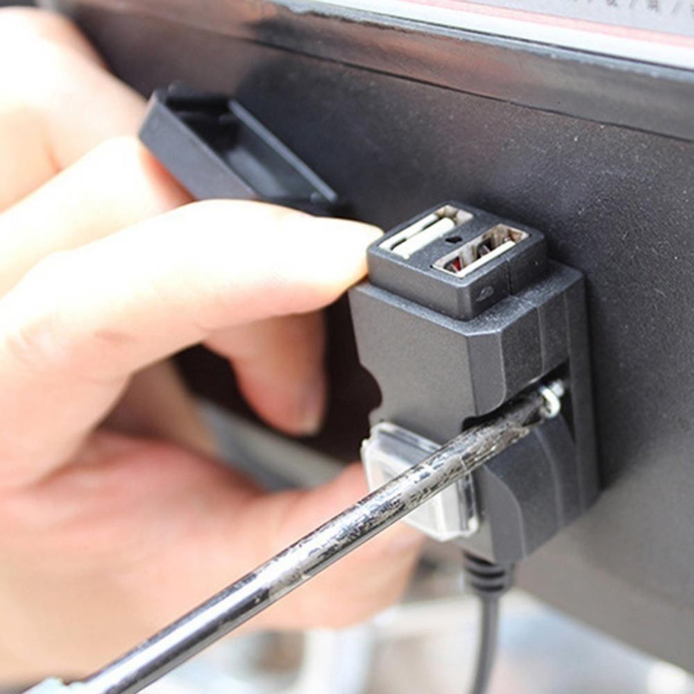 Motorfiets Stuur Waterdicht Charger 12-24V/9-90V Dual Usb-poorten Achteruitkijkspiegel Telefoon Oplader voor Elektrische Voertuig Onderdelen