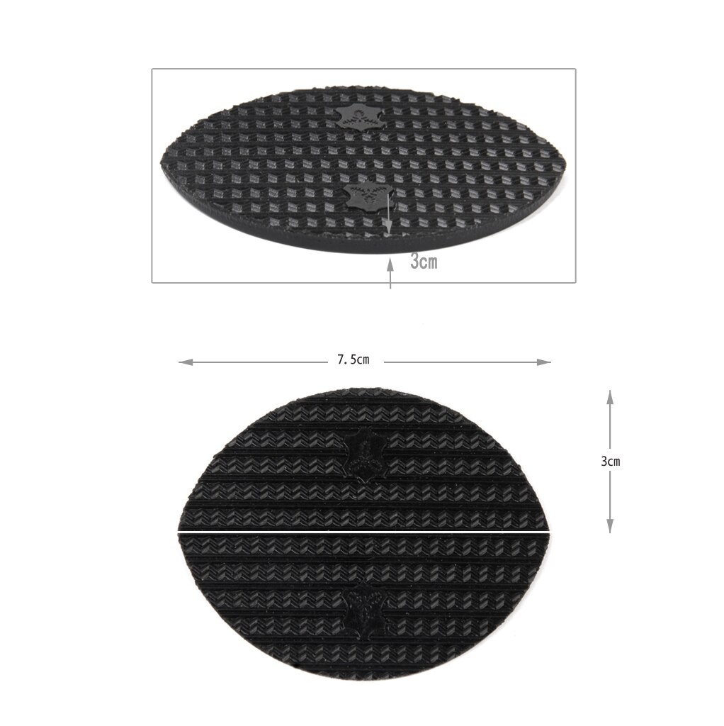 2 Paar Stok Op Schoen Hak Tips Rubber Schoen Reparatie Onderdelen Dikte S M 3/6Mm