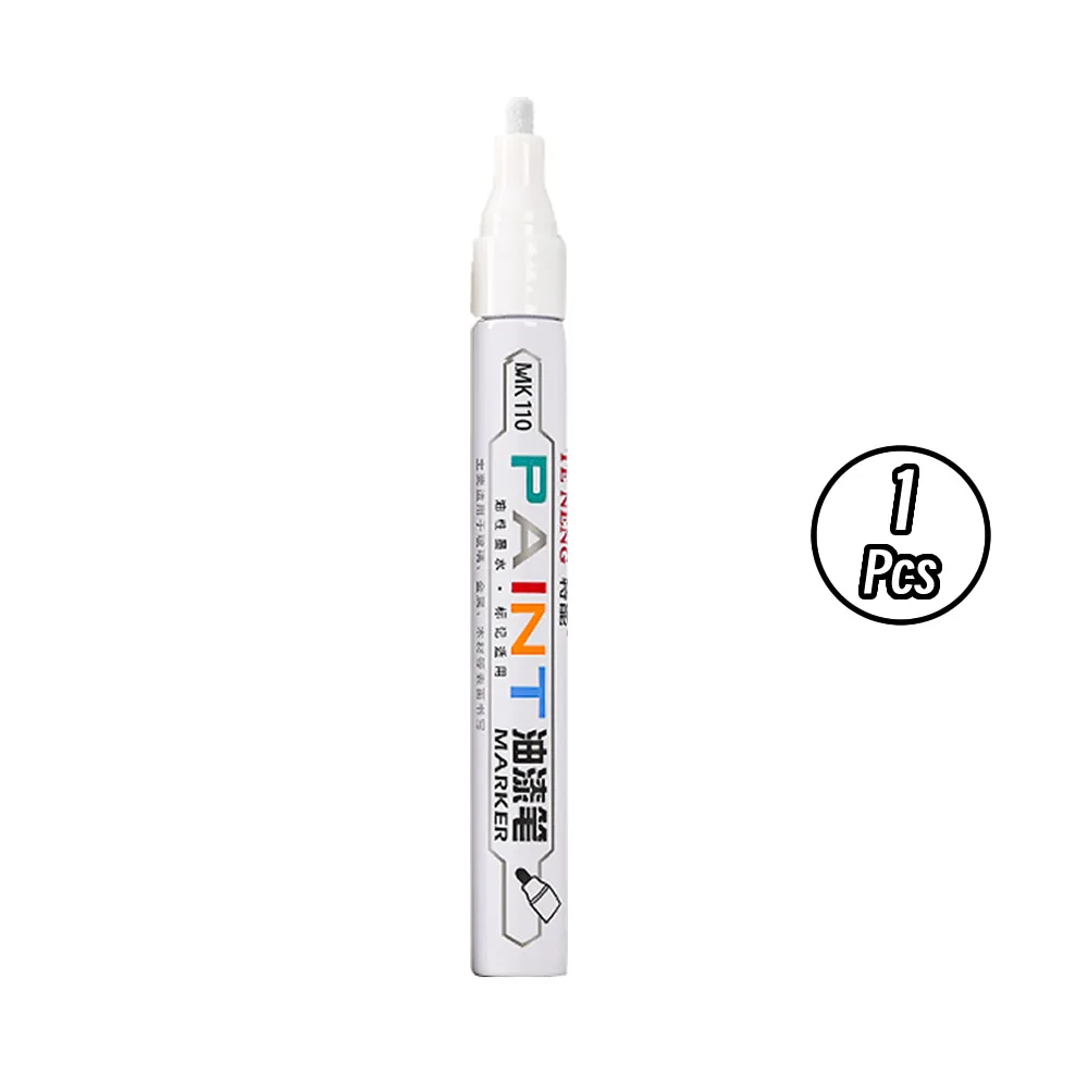 8 Kolorów Pisak robić Naprawy Rys Samochodowych Szybkoschnący Lakier robić Retuszu Wodoodporny znacznik robić Opon i Felg Pisaki robić Lakieru Samochodowego: BIAŁY