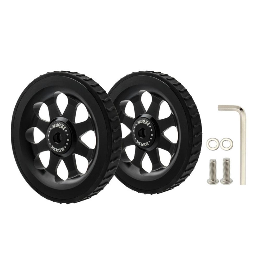 1 Pair Folding Fahrrad Easywheel Für Brompton Aluminium Legierung CNC Easywheel Ultraleicht Versiegelt Lager Push Räder Radfahren Teile: Black
