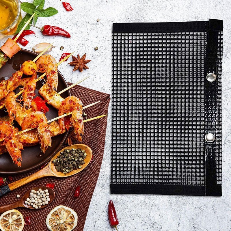 Sac de cuisson antiadhésif sac de cuisson barbecue Grill maille sac cuit au four résistance à haute température réutilisable facile à pique-nique outil