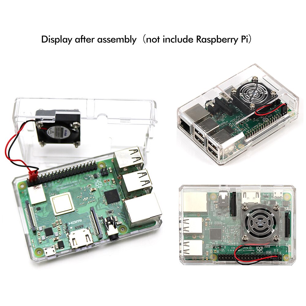 Raspberry Pi 3 Model B case met Koelventilator voor Raspberry Pi 3 Model B +, pi 3 B, Pi 2