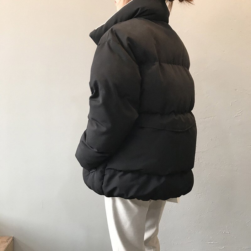 Donsjack Vrouwelijke Jas Parka Vrouwen Winter Jas Parka Dames Losse Opstaande Kraag Dikke Warme Puffer jas Vrouwelijke