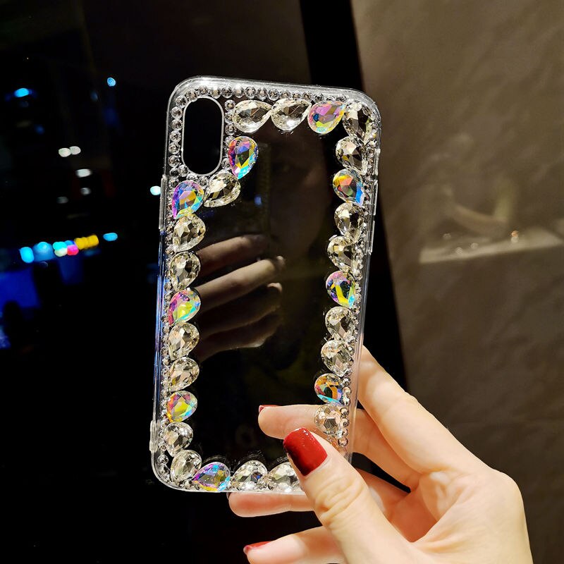 Szkło kryształowe etui z kryształem górskim dla Xiaomi Redmi 8 8A przypadki kolorowe Shinny szklany kamień Cobar wyczyść Telefon Kilifi Funda Coque: Other model / Colorful