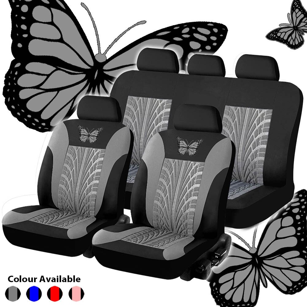 Funda de protección de coche para asiento de coche, de mariposa Universal para las cuatro estaciones, 9 Uds.