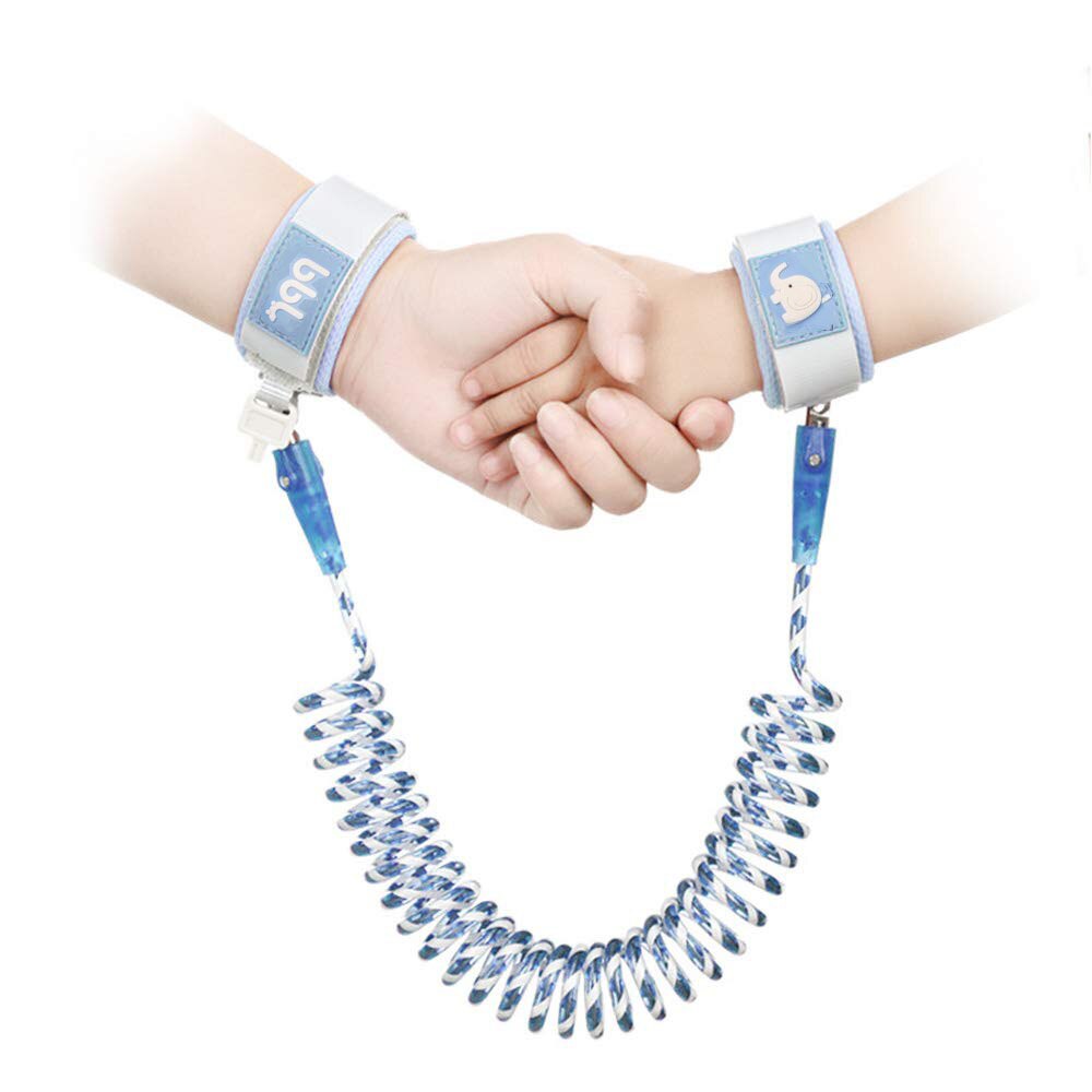 Anti Lost Wrist Link with Magnetic Induction Lock Toddler Wrist Leash for Kids Child Safety Harness Baby Proofing Wristband: Blue / 1.5m