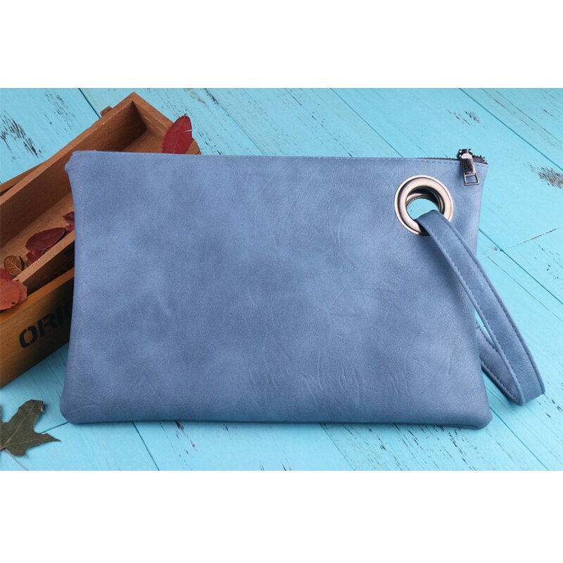 DAUNAVIA tasche damen frauen handtasche leder frauen hülle tasche Kupplung abend tasche weibliche Kupplungen Handtasche freies: Himmel Blau