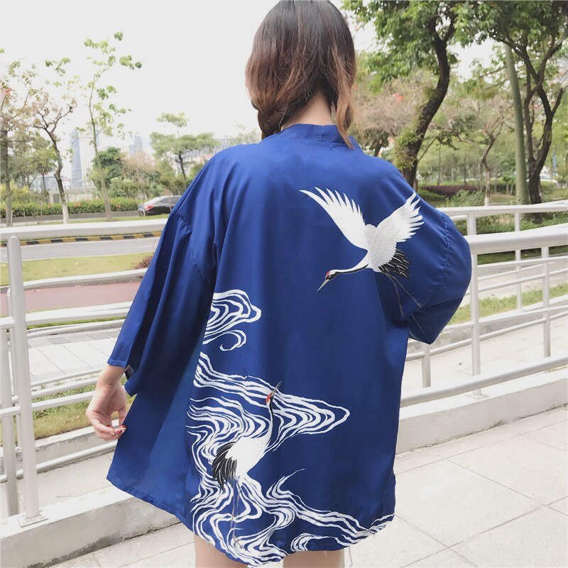 Brand Printing Loose Japanese kimono traditional o... – Grandado
