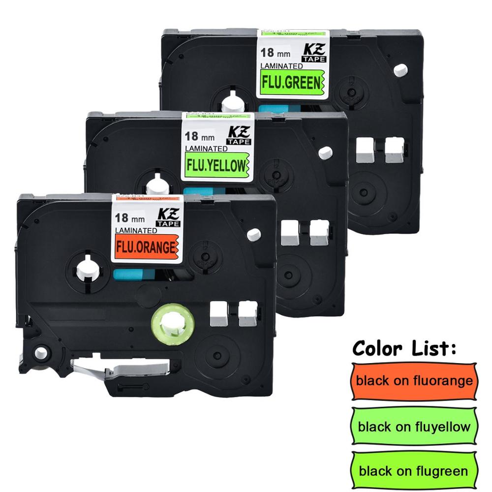 CIDY TZe Label Tape - 18mm TZe-241 Compatible for Brother P-touch PT-E500W PT-E100B: Set G