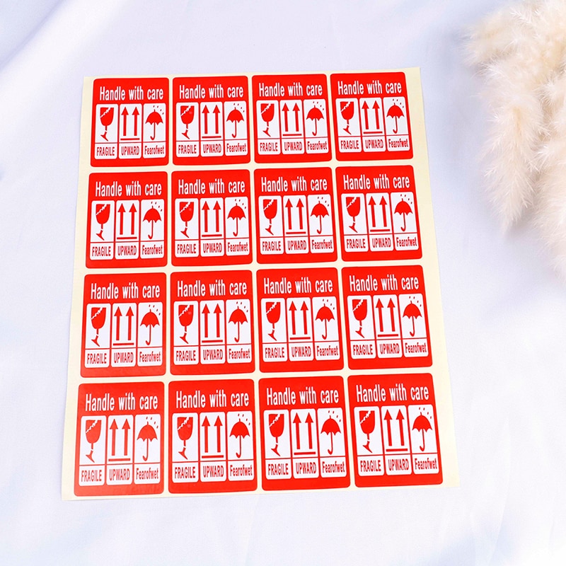 40/50/100/240pcs/lot Fragile Warning Label Sticker Fragile Sticker Up and Handle With Care Keep Dry Express Label