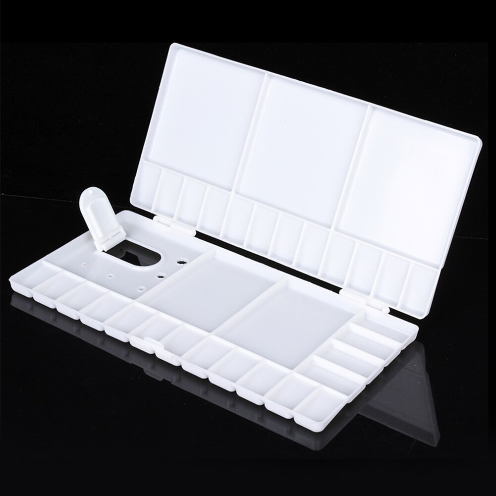 33 Grid Foldable Artist White Tray Painting Box Empty Art Supplies Plastic Watercolor Tool Storage Paint Palette