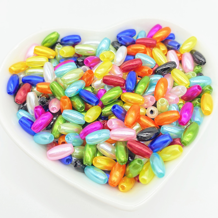 200pcs 4*8mm Acrylic Beads Loose Spacer for Jewelry Making Necklaces Earrings Bracelets Handmade Diy: Orange