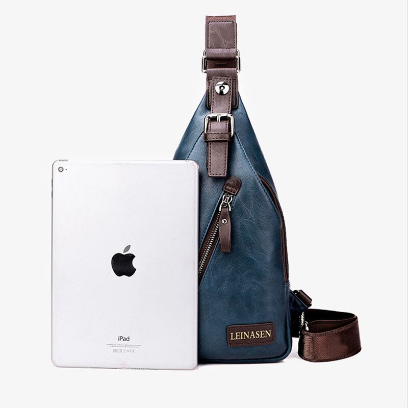 Hommes en cuir/Nylon Vintage fronde poitrine sac voyage bandoulière messager petit homme sac à bandoulière Anti-vol sacs décontracté és