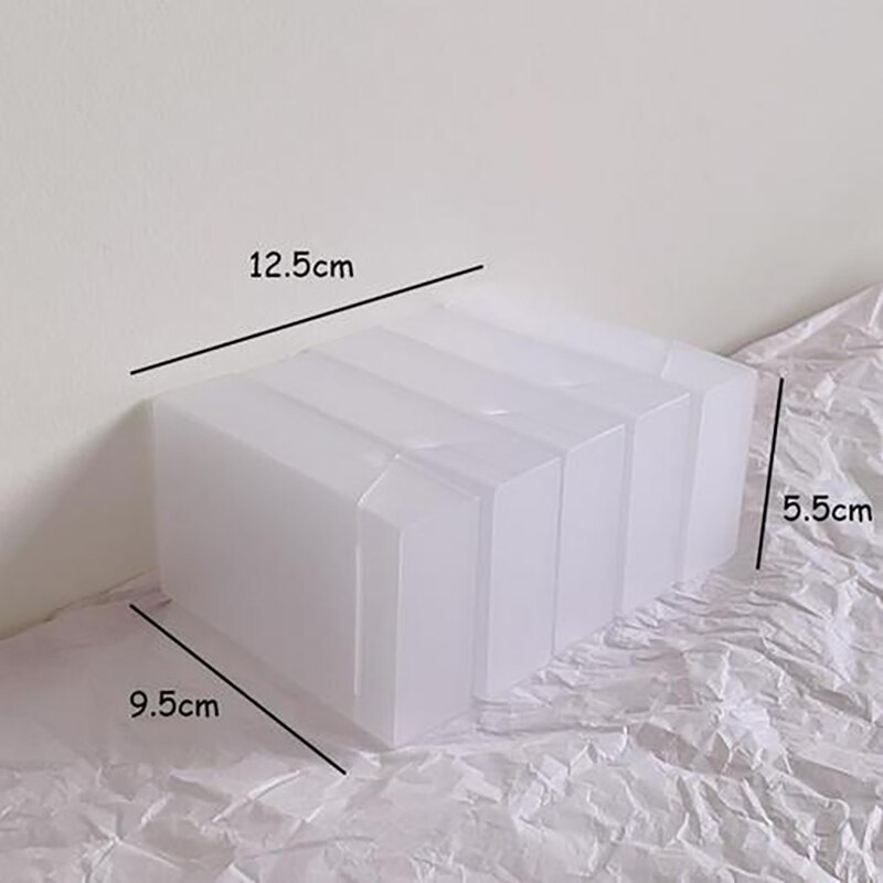 Cable Storage Box Transparent Plastic Data Line Storage Bin Container Desk Stationery Makeup Sundries Organizer Key Jewelry Box: Slide five packs