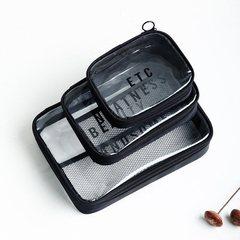 PVC Transparent Waterproof Wash Bag Travel Multifunctional Makeup Bag Portable Storage Bag