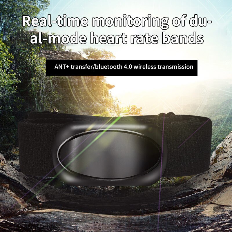 Heart Rate Monitor Chest Strap Bluetooth 4.0 ANT Fitness Sensor Compatible Belt Outdoor Band Real-Time Heart Rate Detection