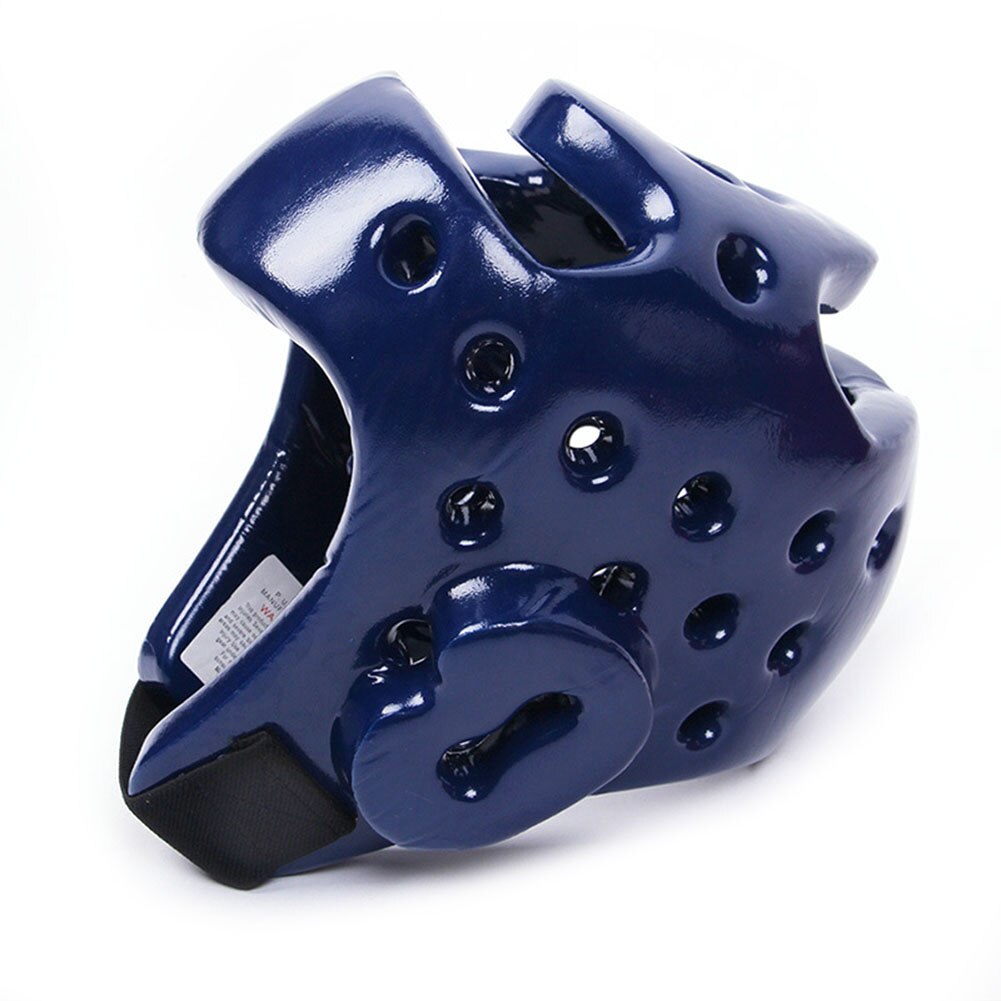 Casco Protector de cabeza para adulto y niño, Taekwondo, Muay Thai, Karate, boxeo, Sanda, máscara, Protector de cabeza: Azul / M