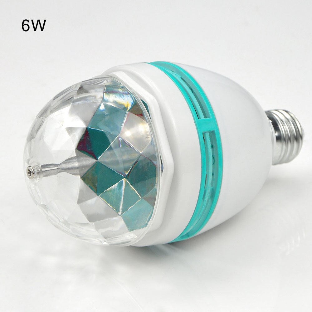 Farverig auto roterende scene disco lys  e27 3w 6w rgb ampul led lampe party pære til boligindretning belysning luces discoteca