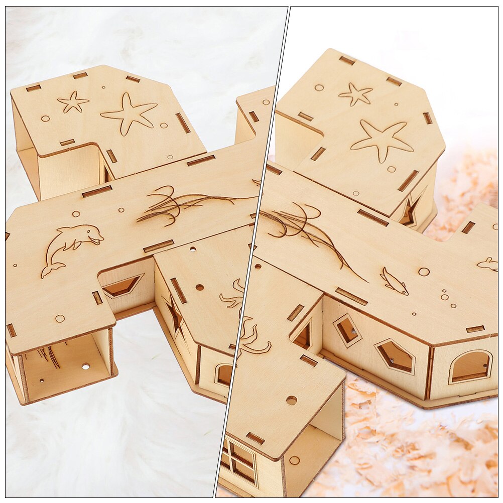 2pcs Toys Hamster Tunnel Maze Hamster Exercising Pet Habitat House Natural Hamster for Home Pet Shop Hamster