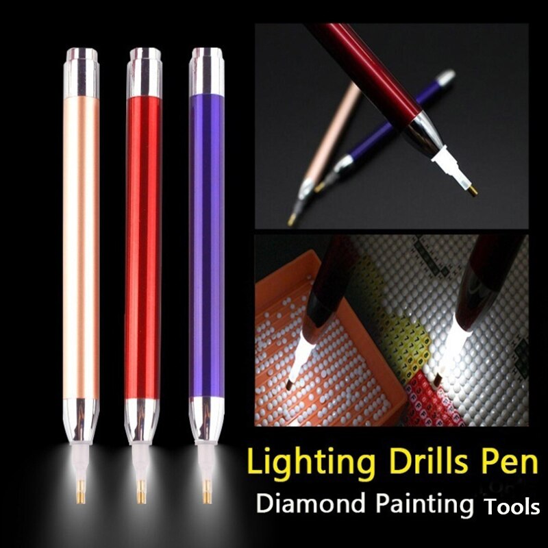 1PC DIY Diamond Painting Tool Lighting 5D Diamond Painting Point Drill Pen Sewing Accessories Crystal Cross Stitch