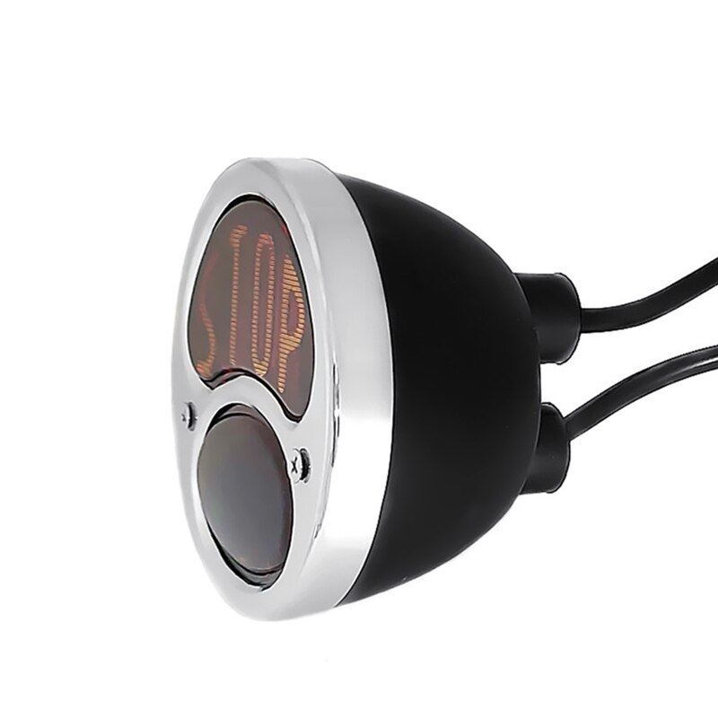 Feu arrière de moto Vintage classique chromé «Stop» pour Chopper robuste: Bulb Type