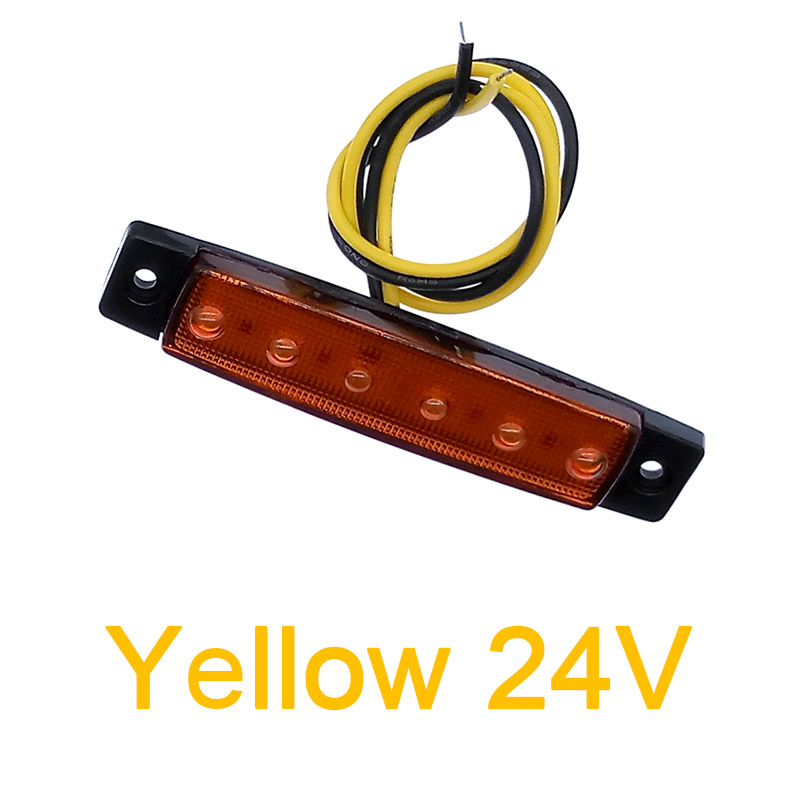 12V 24V LED Light For Cars Trucks Trailers Clearance Lamp lights For Trailer Boat Indicator light Trucks lights: YELLOW  24V