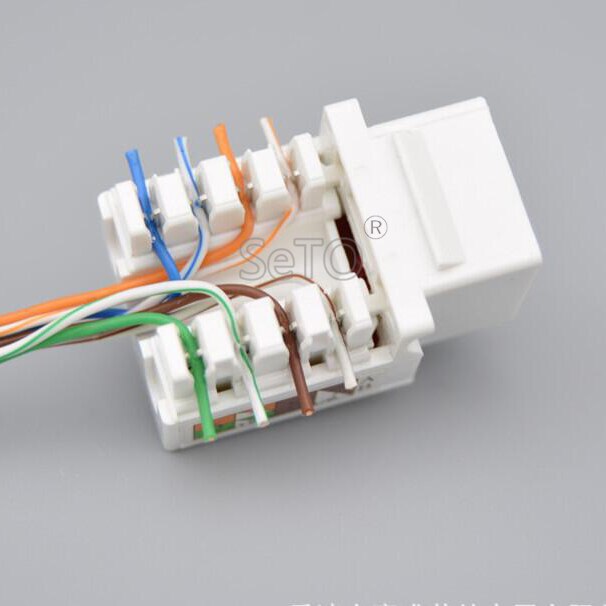 SeTo RJ45 Cat6 de red Gigabit módulo Lan Cat6 conector Keystone para placa de pared hembra