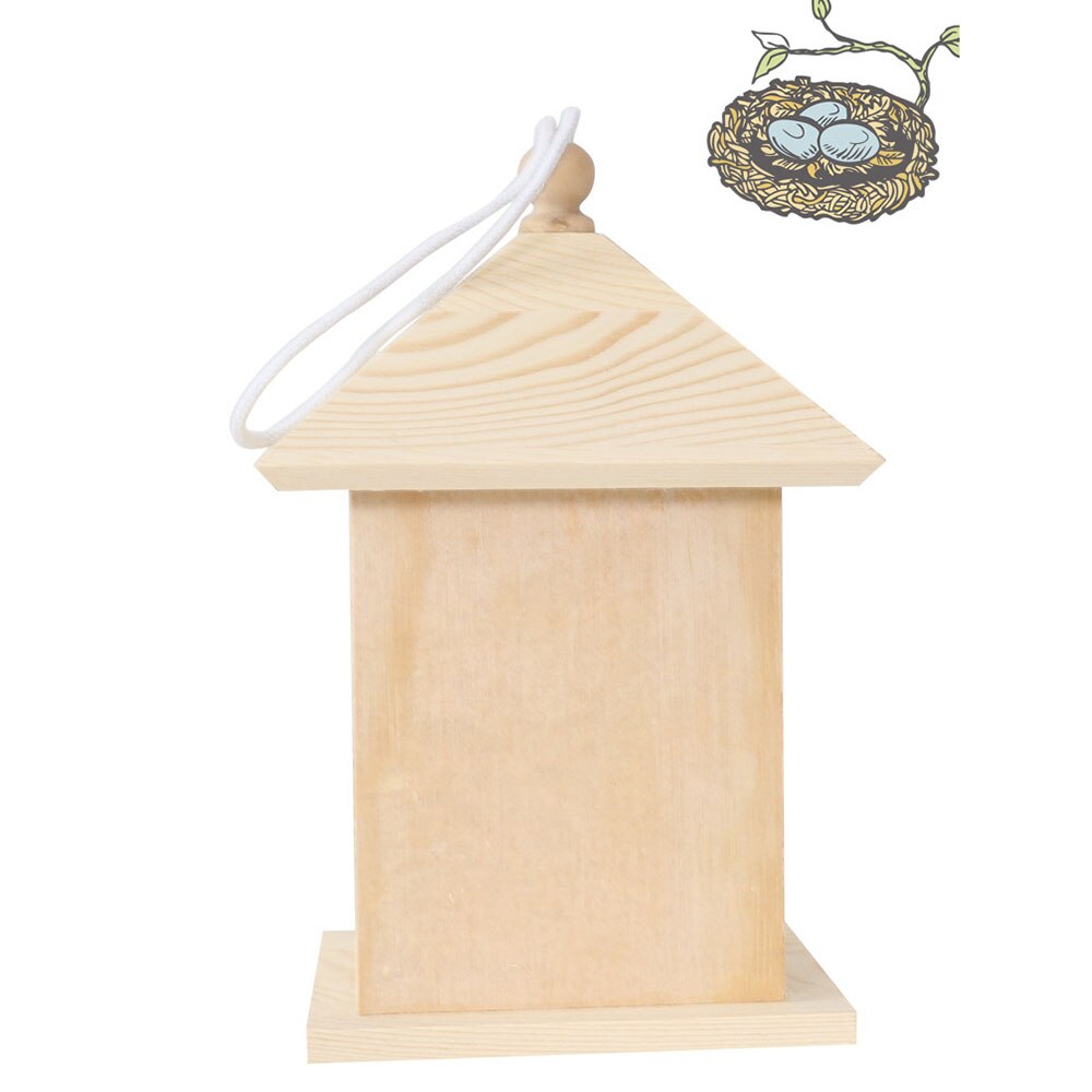 Wooden Nesting Nest Box Bird House Small Wild Birds Blue Tit Robin Sparrow Garde Wooden Birdhouse Solid Wood Wooden Birdhouse
