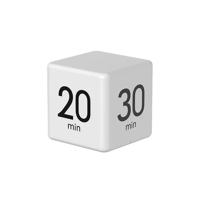 Productivity Cube Timer Gravity Sensor Flipping LED Display 4 Preset Time Dual Modes Countdown Cooking Study Mini Digital Timer: GRAY