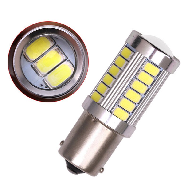 2 Stuks Led Cob Bright Laag Verbruik Canbus Lange Levensduur Auto Lamp 1156 Backup Reverse Licht 33-SMD 5630 5730 12V BA15S P21W #266421