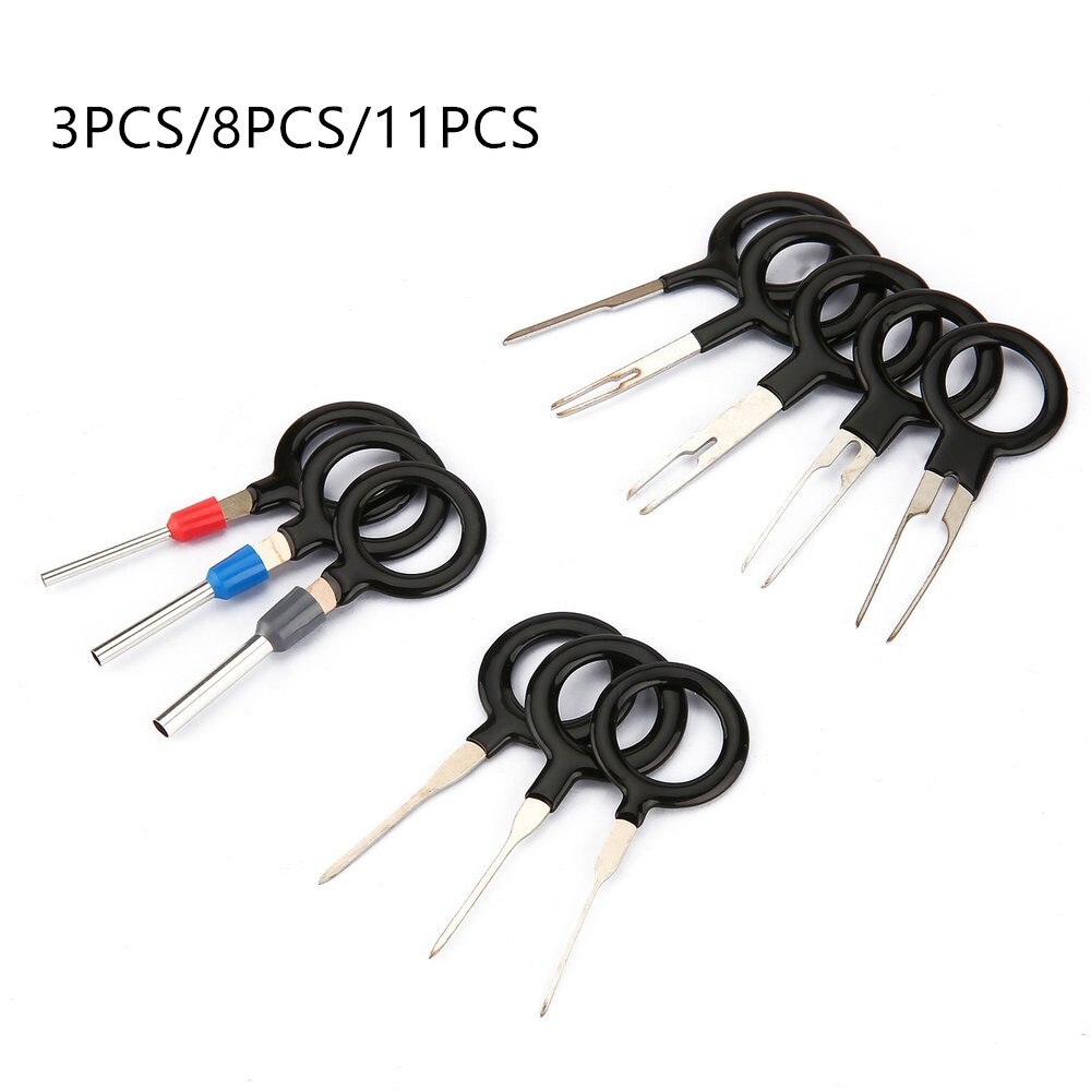 3/8/11Pcs Auto Terminal Removal Tool Kit Harness Bedrading Crimp Connector Extractor Puller Release Pin Reparatie gereedschap