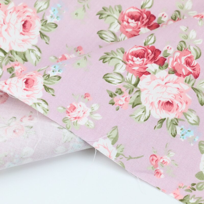 Bomuldsstof stoffet patchwork stoffer i metermål tøj patchwork tilbehør pastoral rose 50*160cm d20