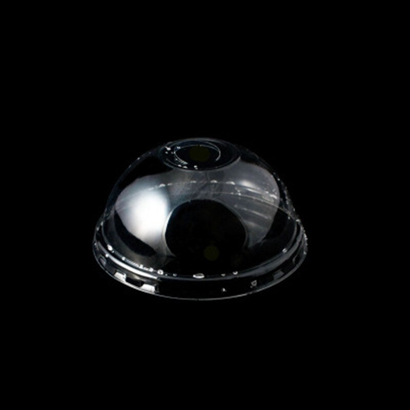 50pcs Thick transparent PP plastic cups disposable coffee cup milk tea juice beverage packaging cups with lids takeaway packages: Lid 1 / 500ml