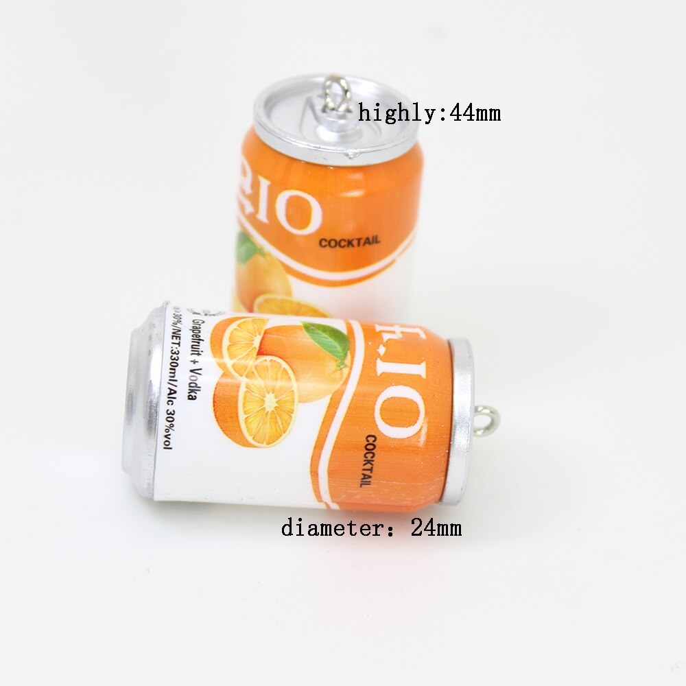 Yamily 6Pcs/24*44Mm Hars Simulatie Cocktail Fles Charms Drankblikjes Hanger Voor Oorbel Sleutelhanger Diy sieraden Maken: 2