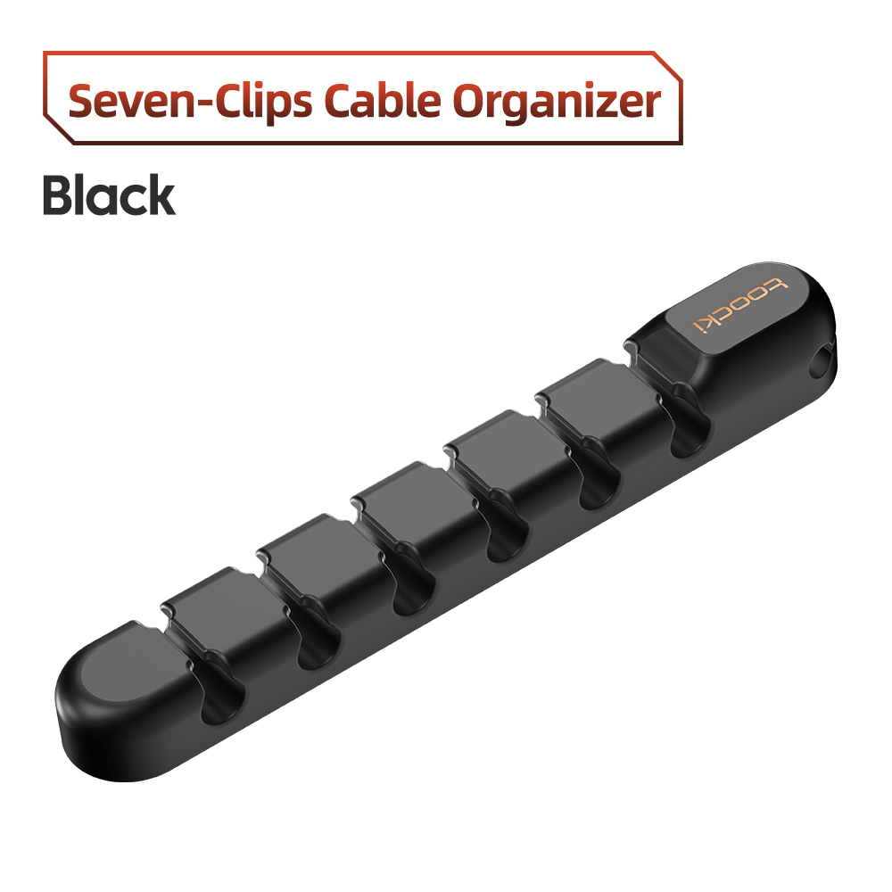 Toocki kabel organisator management loch halter usb desktop silikon wickler flexible kabel management clips für maus tastatur: YELLOW