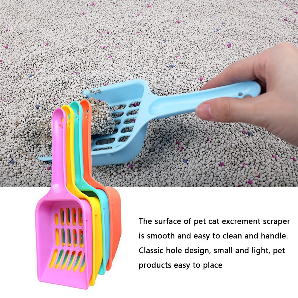 Poop Spoon Plastic Handle Pet Poop Scoop Waste Remover Portable Cleaning Tool Supplies Dogs Cats Pet Supplies Color Random