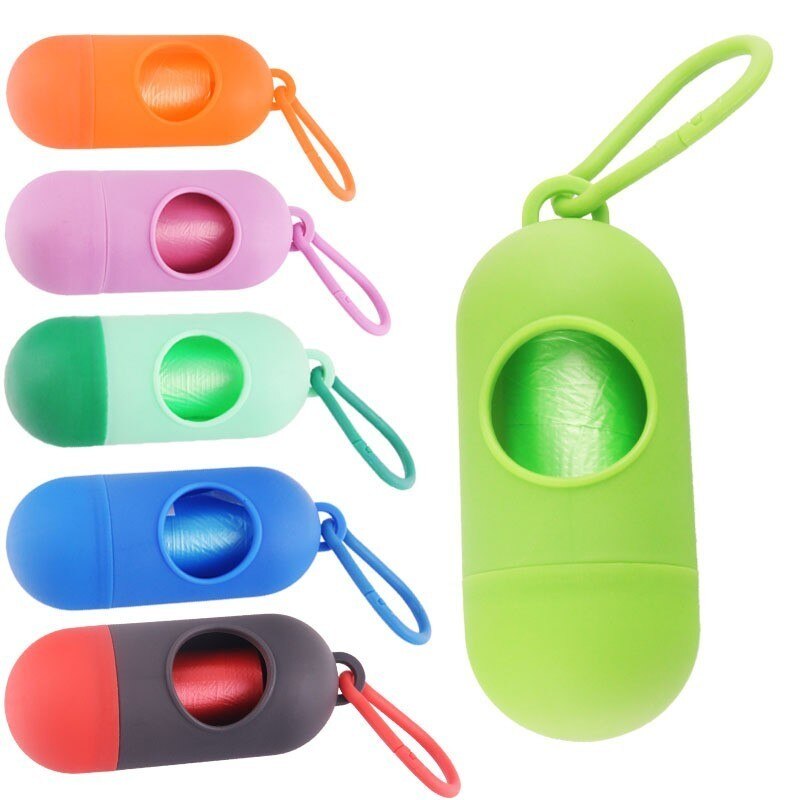 1 pc praktiske kjæledyrhund bæsjposer dispenser avfall søppelholder dispensere + bæsjposer sett kjæledyr hunder søppelrenseprodukter